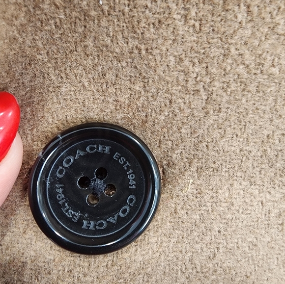 [ COACH] WOMEN'S SIZE XL,HEAVY WEIGHT WOOL - COLOR BLOCK TRENCH COAT - Picture 13 of 16